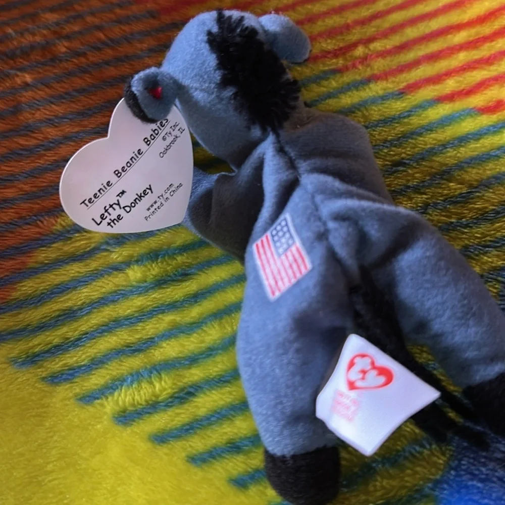Ty Lefty the Donkey Teenie Beanie Baby